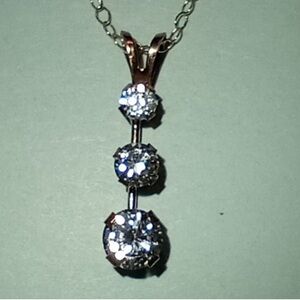 Elegant 10K CZ Pendant Necklace